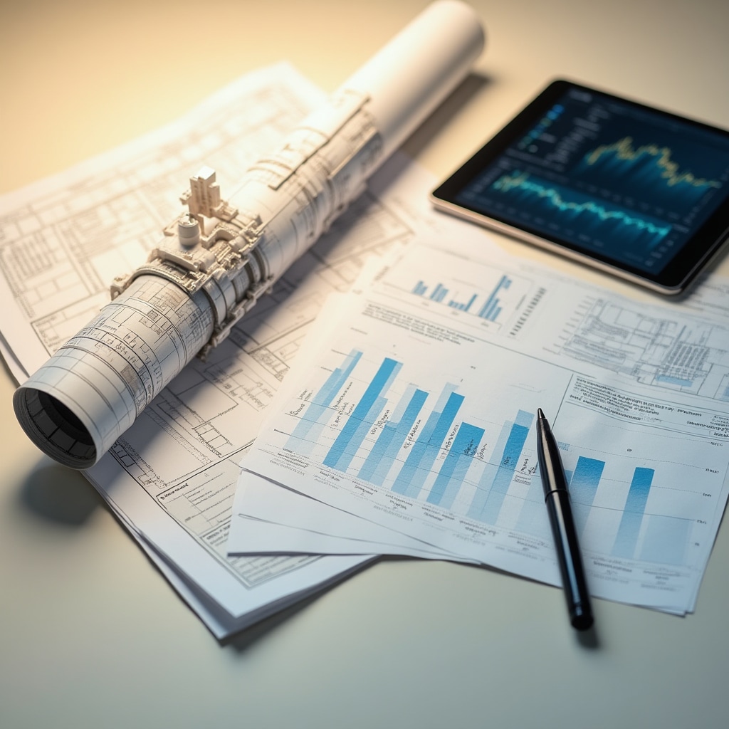 Real estate crowdlending program overview with charts and architectural models